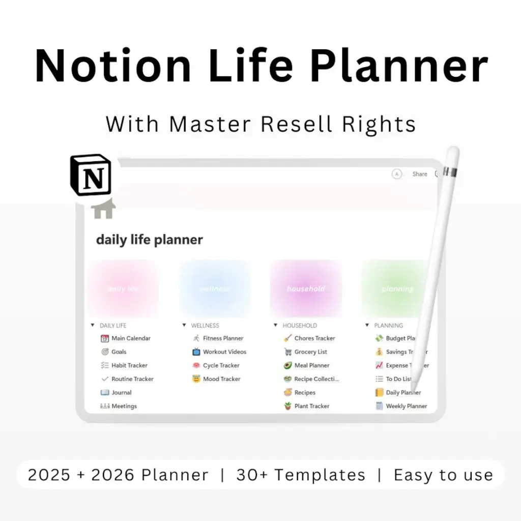 Daily Life Planner - Premium Notion Template
